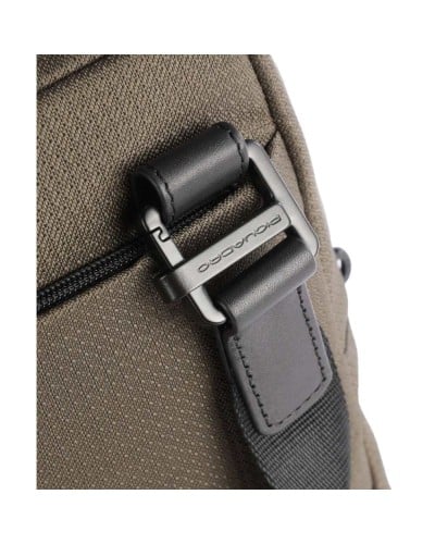 Borsello PIQUADRO W129 pelle e tessuto Verde | PoppinsBags