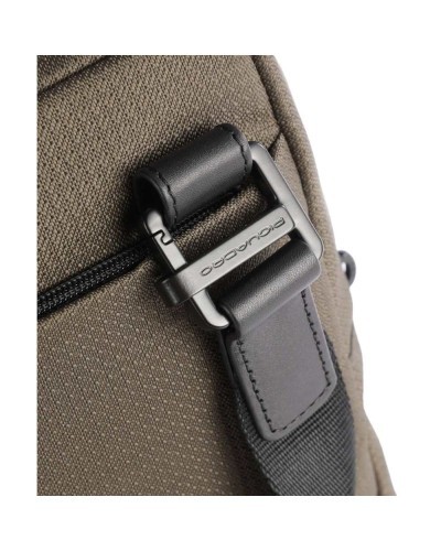 Borsello PIQUADRO W129 pelle e tessuto Verde | PoppinsBags