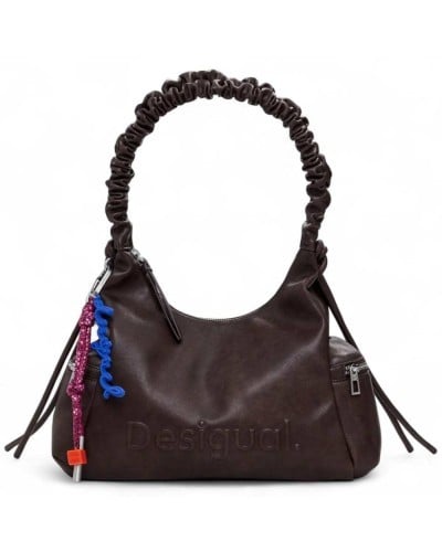 Desigual Borsa a mano Half Logo Donna Marrone | PoppinsBags