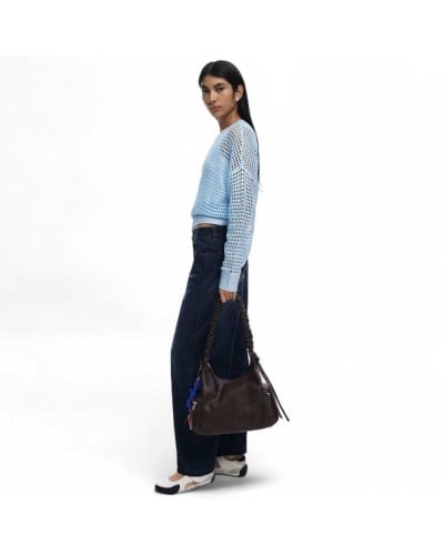 Desigual Borsa a mano Half Logo Donna Marrone | PoppinsBags