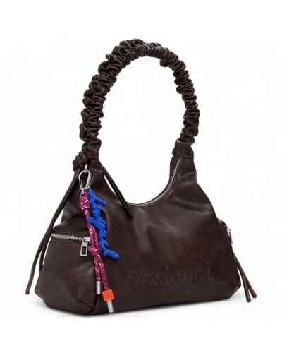 Desigual Borsa a mano Half Logo Donna Marrone | PoppinsBags