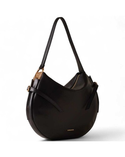 Borbonese Borsa Hobo Nero/Op Naturale Donna | PoppinsBags