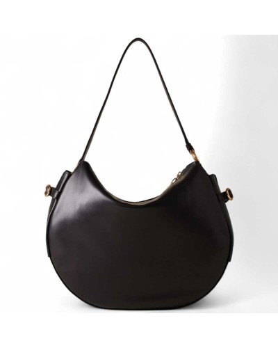 Borbonese Borsa Hobo Nero/Op Naturale Donna | PoppinsBags