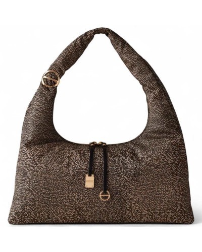 BORBONESE Hobo tasche OP NATURALE/NERO Damen | PoppinsBags