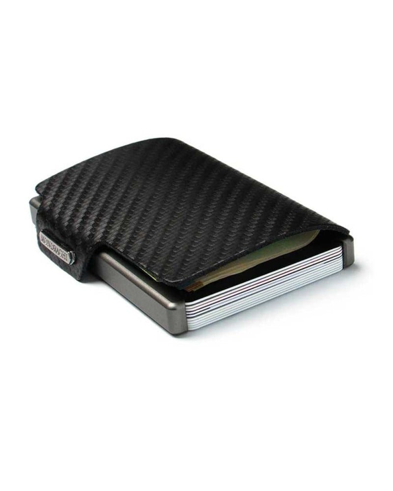 Mondraghi Cartera Racing Carbon Cuero Negro | PoppinsBags