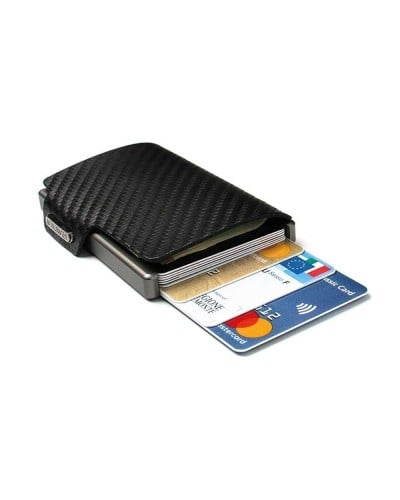 Mondraghi Cartera Racing Carbon Cuero Negro | PoppinsBags