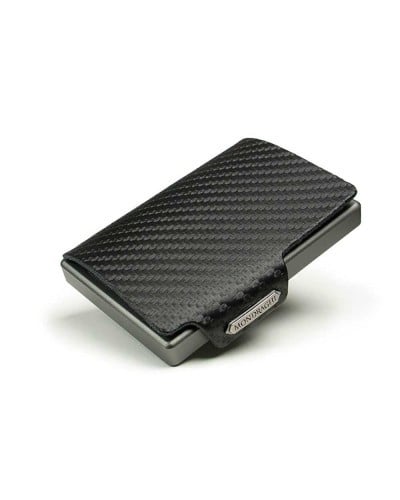 Mondraghi Cartera Racing Carbon Cuero Negro | PoppinsBags