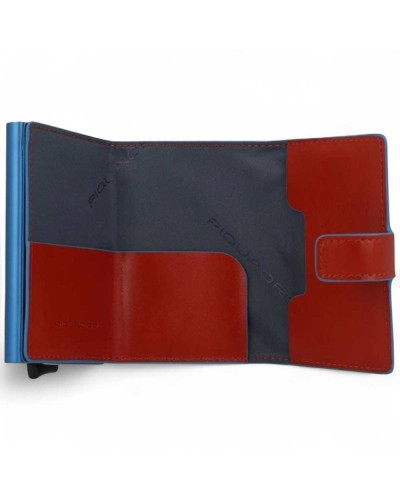PIQUADRO Cardholder Blu Square Unisex Brown