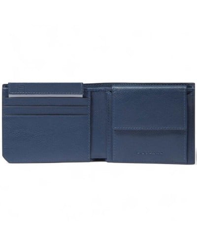 PIQUADRO Cartera Kiri Hombre Cuero Azul | PoppinsBags