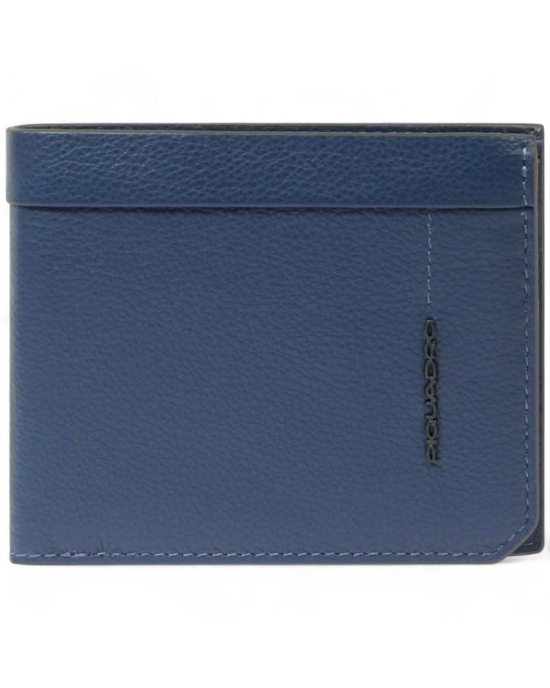 PIQUADRO Cartera Kiri Hombre Cuero Azul | PoppinsBags