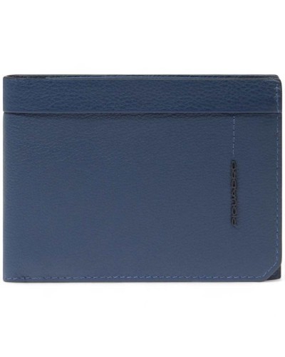 Piquadro Portafoglio W137 Uomo Pelle Blu | PoppinsBags
