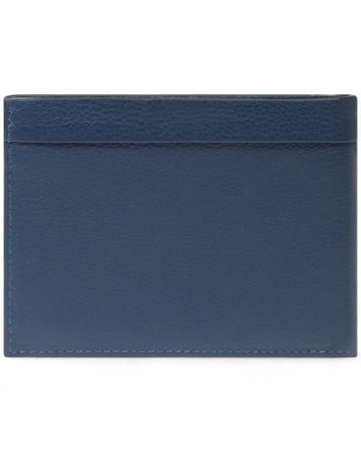 Piquadro Portafoglio W137 Uomo Pelle Blu | PoppinsBags