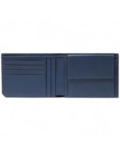 Piquadro Portafoglio W137 Uomo Pelle Blu | PoppinsBags