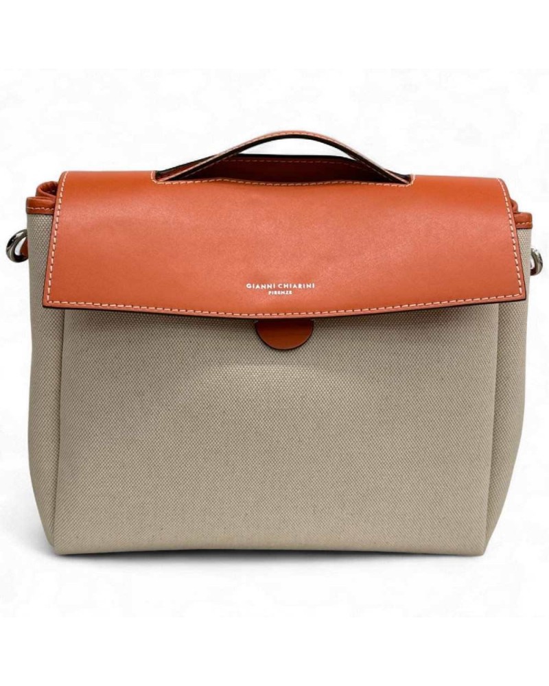 Top handle Ladies Beige-Orange | PoppinsBags
