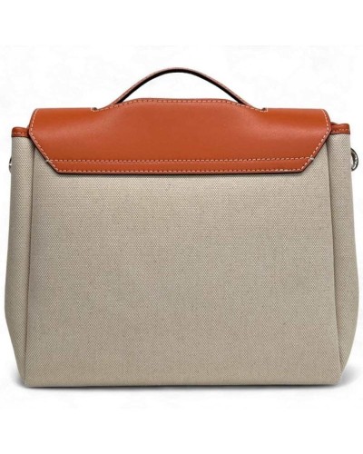 Top handle Ladies Beige-Orange | PoppinsBags