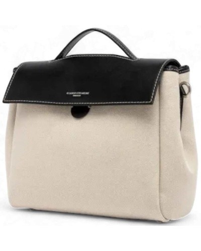 Griffe oben Damen Beige-Schwarz | PoppinsBags