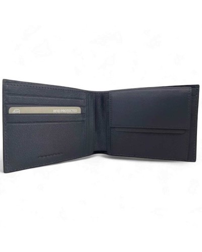Portafoglio PIQUADRO Pelle Blu-marrone | PoppinsBags