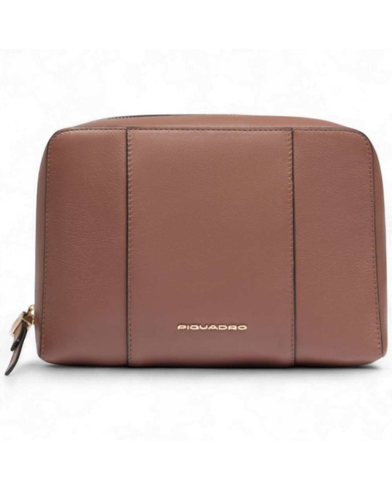 PIQUADRO Kosmetiktasche Damen Leder Braun | PoppinsBags