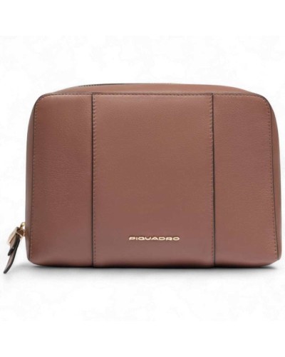 PIQUADRO Kosmetiktasche Damen Leder Braun | PoppinsBags