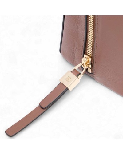 PIQUADRO Kosmetiktasche Damen Leder Braun | PoppinsBags