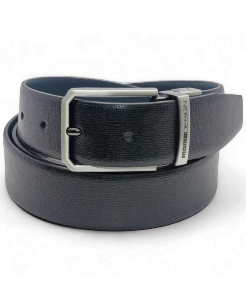 MOMODESIGN Belt Male Leather Black-blue | PoppinsBags