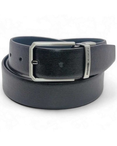 MOMODESIGN Belt Male Leather Black-blue | PoppinsBags