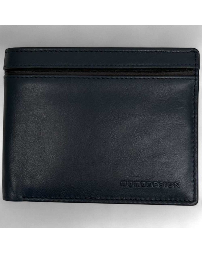 MOMODESIGN Geldbörse Herren Leder Blau | PoppinsBags