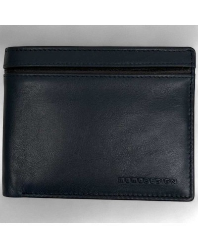 MOMODESIGN Geldbörse Herren Leder Blau | PoppinsBags