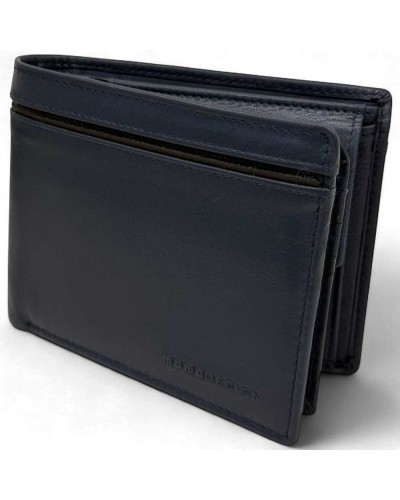 MOMODESIGN Geldbörse Herren Leder Blau | PoppinsBags