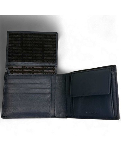 MOMODESIGN Geldbörse Herren Leder Blau | PoppinsBags
