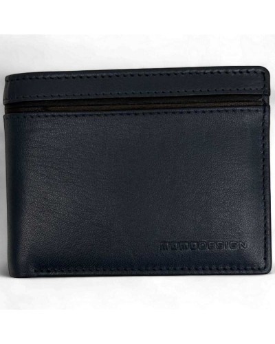 MOMODESIGN Cartera Hombre Cuero Azul | PoppinsBags