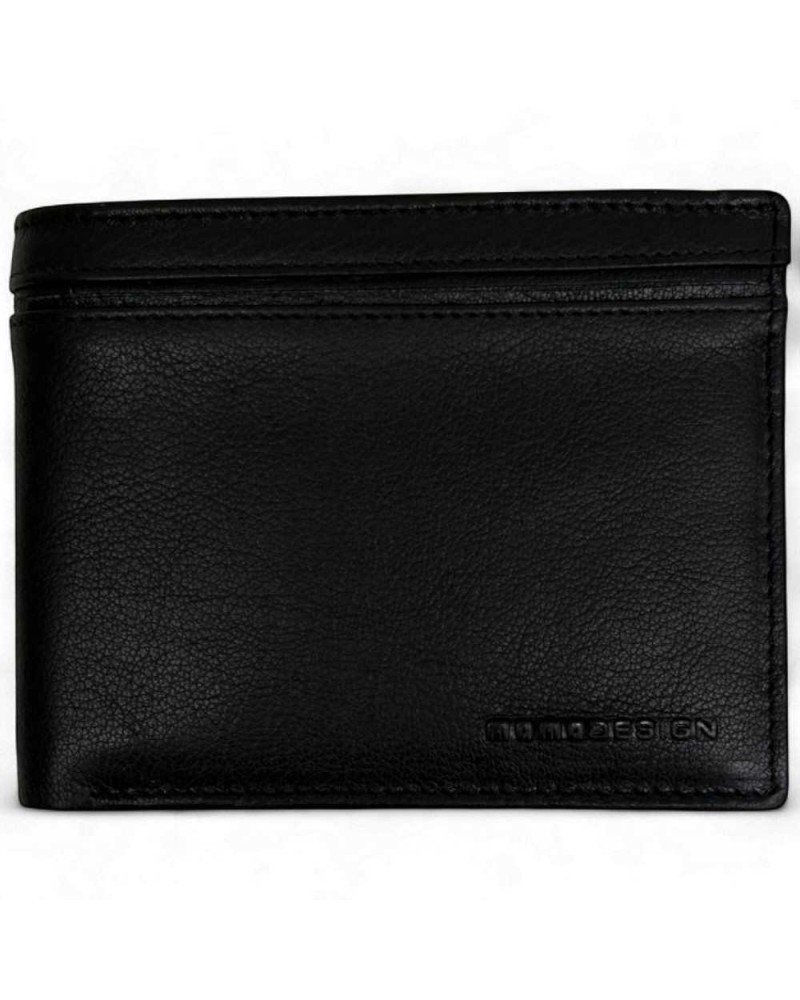MOMODESIGN Cartera Hombre Cuero Negro | PoppinsBags