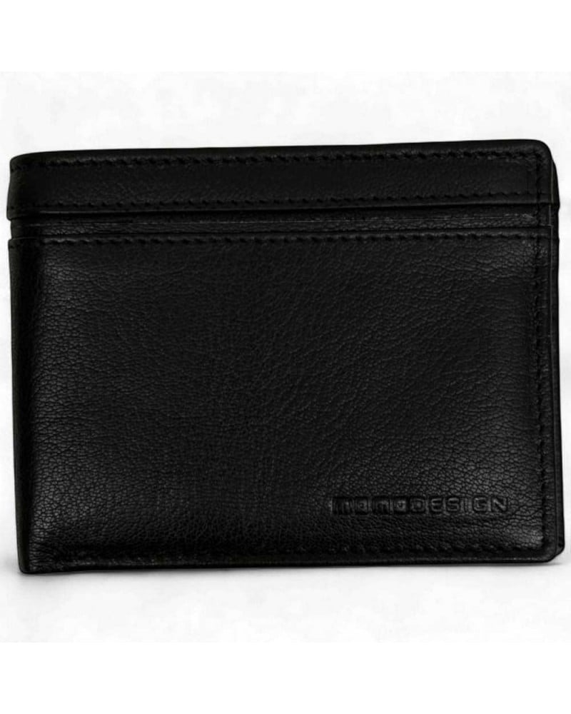 MOMODESIGN Geldbörse Herren Leder Schwarz | PoppinsBags