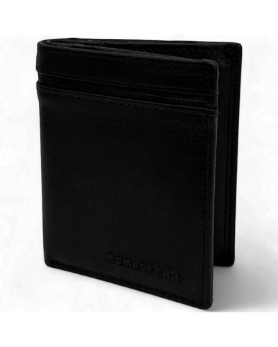 MOMODESIGN Geldbörse Herren Leder Schwarz | PoppinsBags