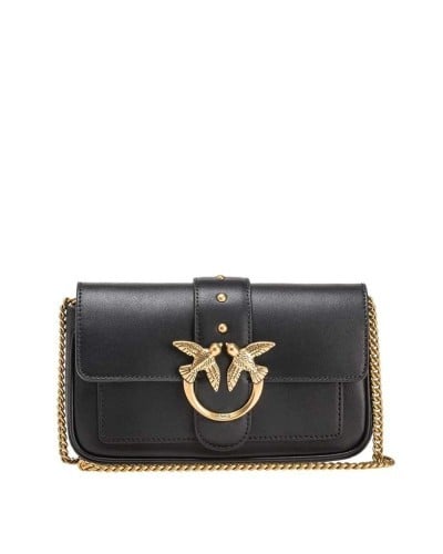 PINKO Bag LOVE ONE POCKET Female Leather Black | PoppinsBags