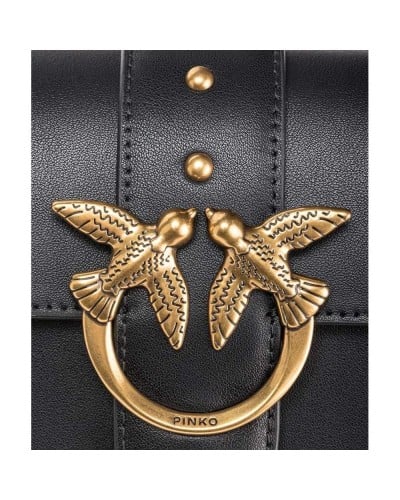 PINKO Bag LOVE ONE POCKET Female Leather Black | PoppinsBags