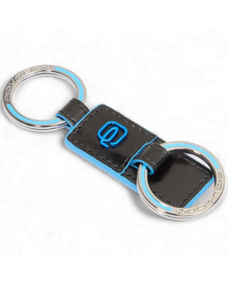 PIQUADRO Llavero Negro Piel Hombre | PoppinsBags