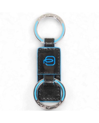 PIQUADRO Llavero Negro Piel Hombre | PoppinsBags