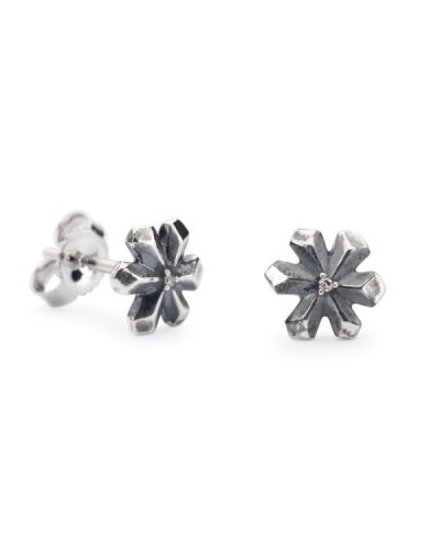Trollbeads Pendientes Botón Hilera de Estrellas