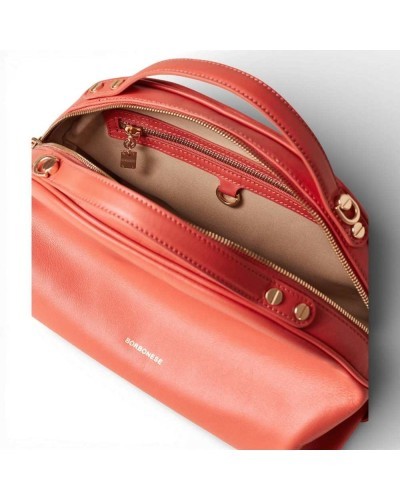 BORBONESE Sexy Bag S. with Strap Nappa Calfskin Red