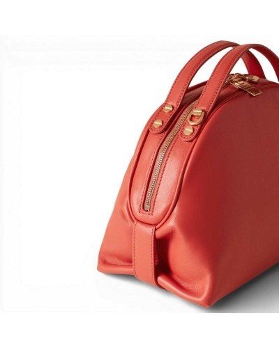BORBONESE Sexy Bag S. with Strap Nappa Calfskin Red