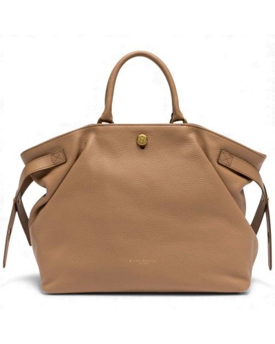 GIANNI CHIARINI Dua Mini Leather Handbag Clay | PoppinsBags