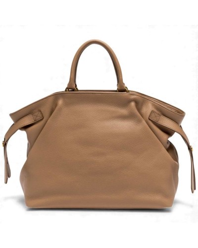 GIANNI CHIARINI Dua Mini Leather Handbag Clay | PoppinsBags