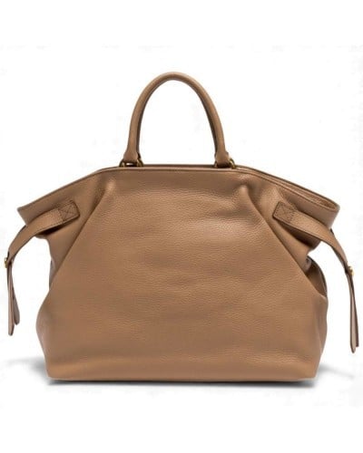 GIANNI CHIARINI Dua Mini Leather Handbag Clay | PoppinsBags