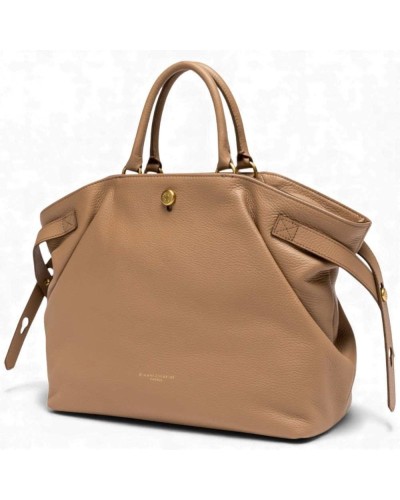 GIANNI CHIARINI Dua Mini Leather Handbag Clay | PoppinsBags