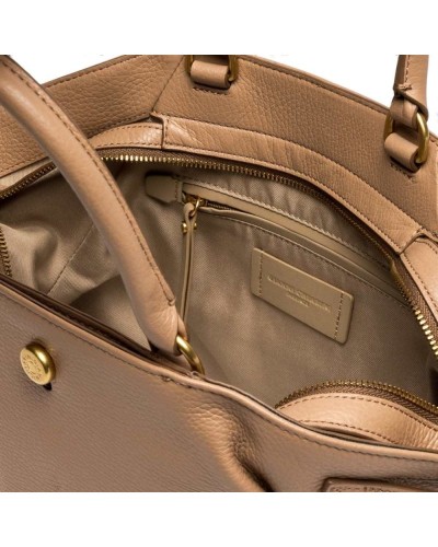 GIANNI CHIARINI Dua Mini Leather Handbag Clay | PoppinsBags