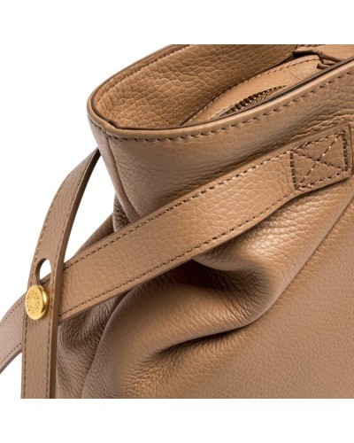 GIANNI CHIARINI Dua Mini Leather Handbag Clay | PoppinsBags