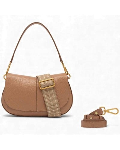 GIANNI CHIARINI Katia Leather Bag Clay | PoppinsBags