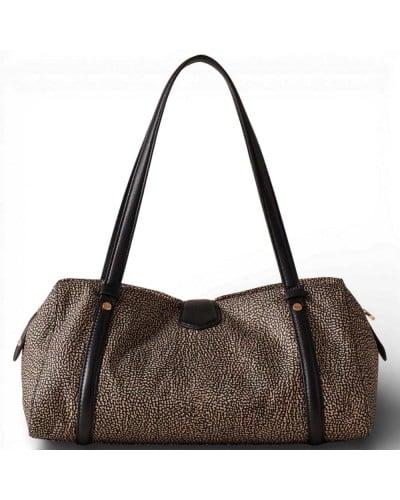 BORBONESE Bauletto M. Tasche OP Natur/Schwarz | PoppinsBags