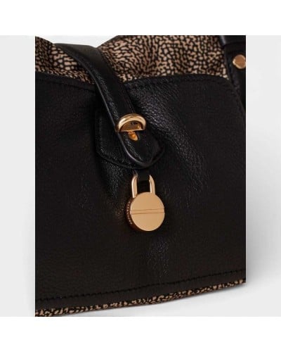 BORBONESE Bauletto M. Tasche OP Natur/Schwarz | PoppinsBags